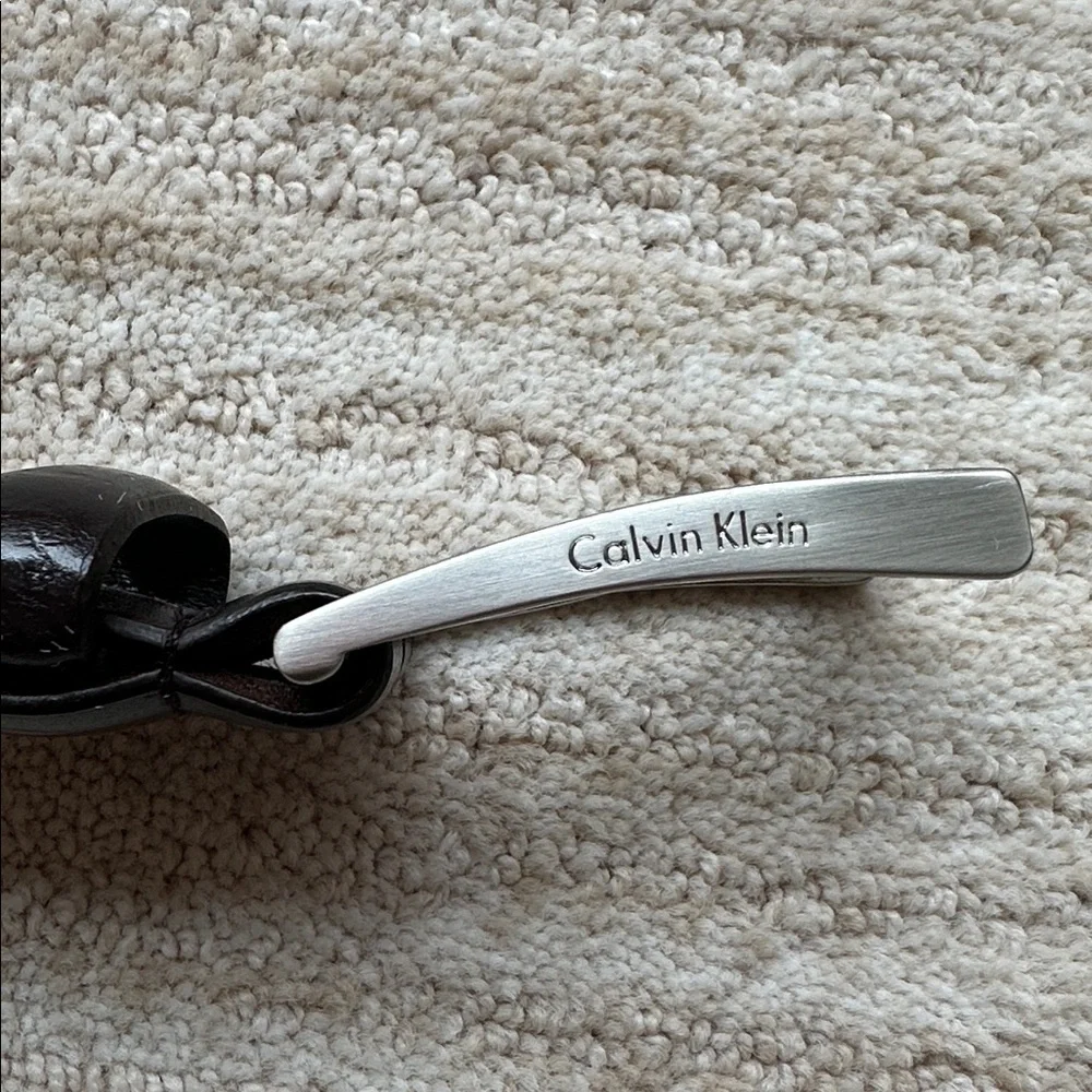 Calvin Klein Men’s Roller Buckle Genuine Leather Belt Black Size 38 #73182